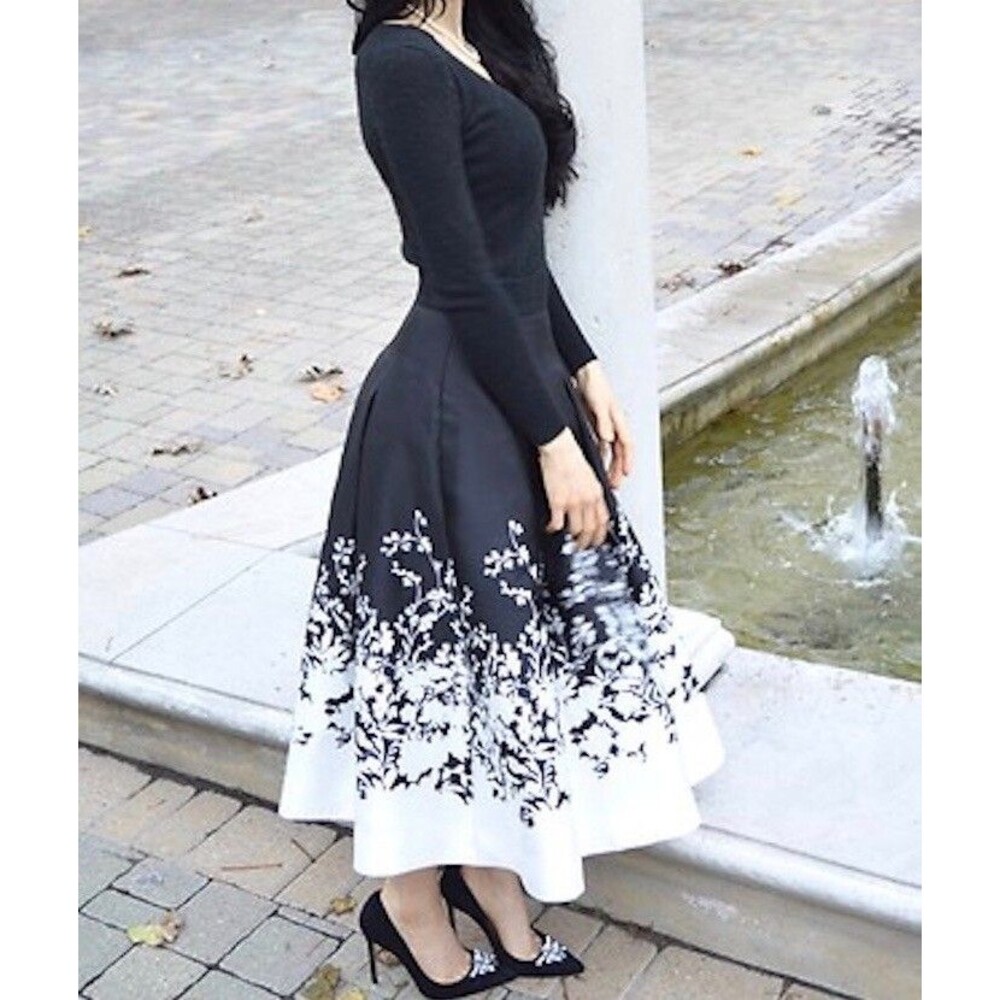 NWOT White House Black Market Floral Print Full Midi Skirt